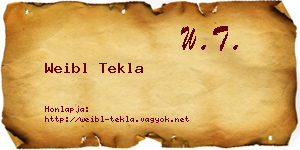 Weibl Tekla névjegykártya